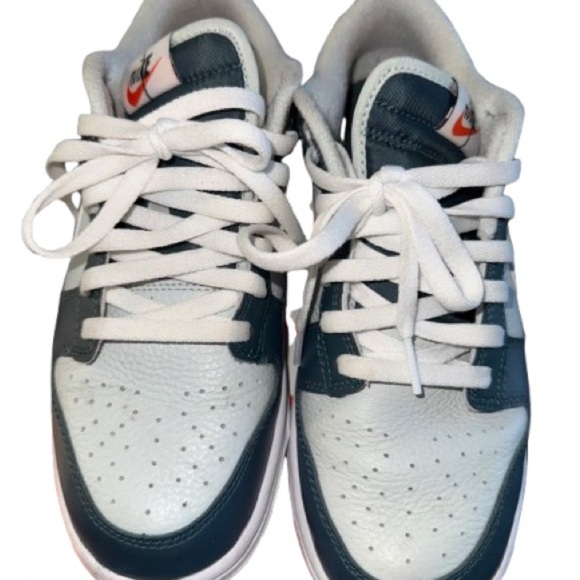 Nike Dunk Low in Dark Teal and White - Picture 2 of 5